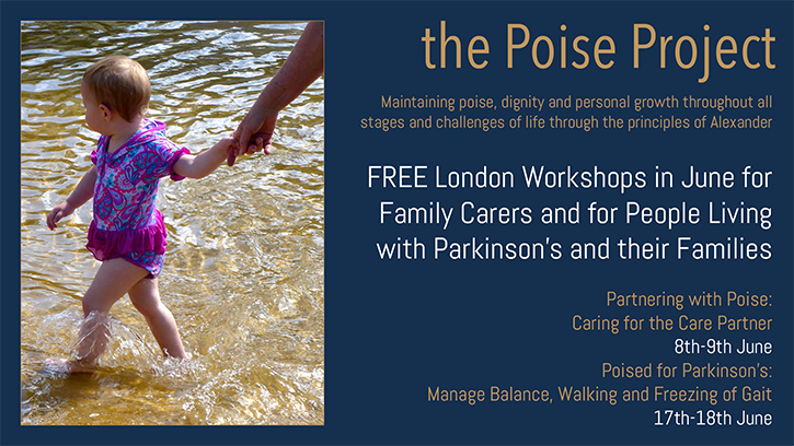 the Poise Project banner showing details of free London courses for carers in June 2024