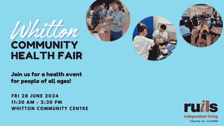 Whitton Community Health Fair - June 2024- banner
